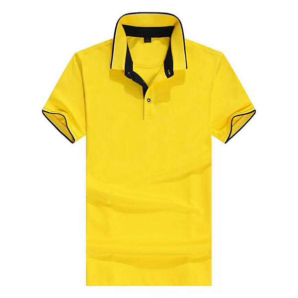 翻领短袖T恤男半袖黄色polo衫